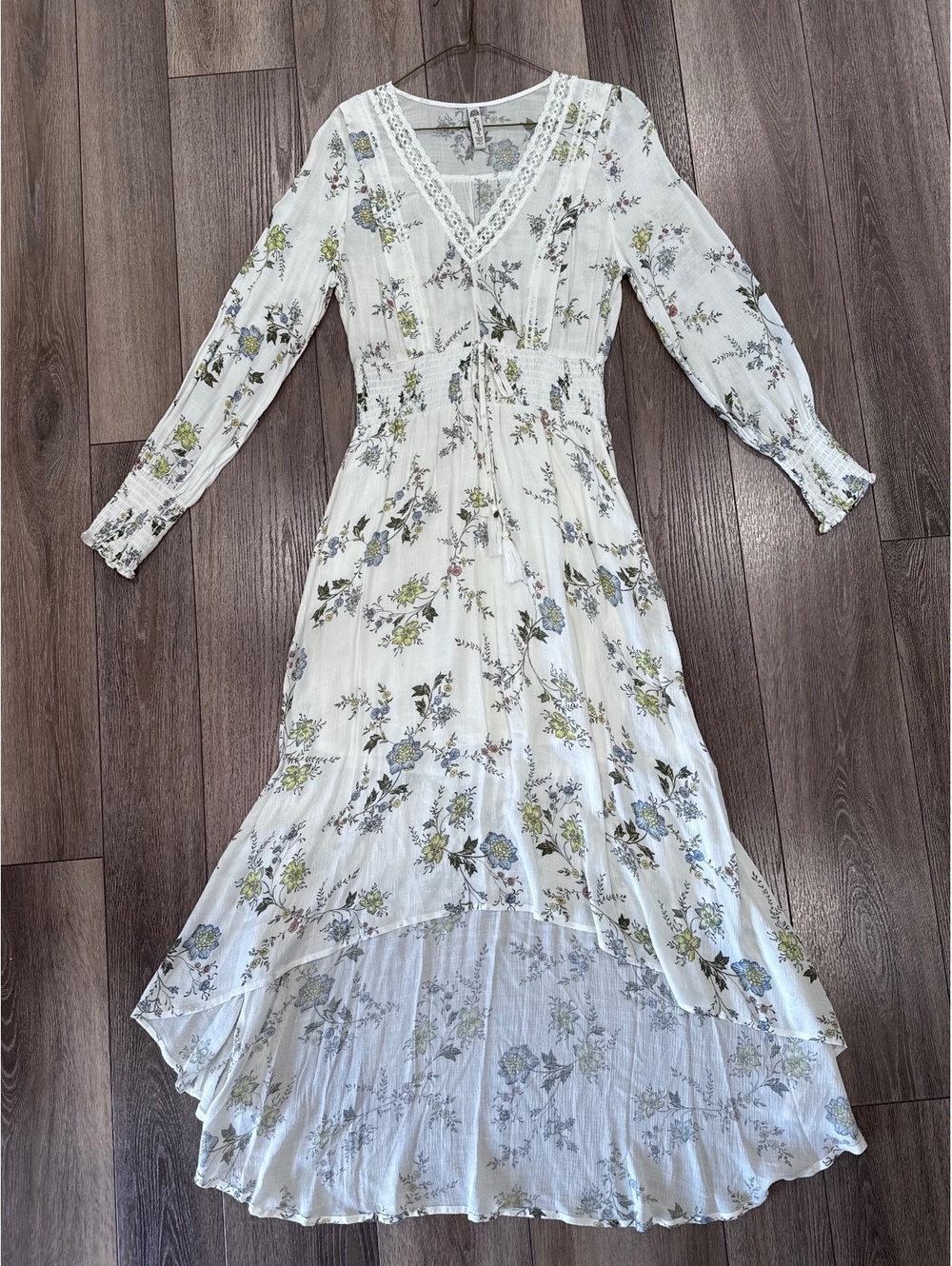 American Rag White Floral High-Low Dress Size S